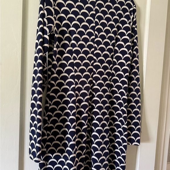 NWT Julie by Julie Brown long sleeve navy and white dress size L - Picture 6 of 6